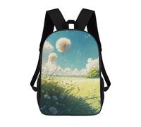 sinyumoney Dandelion Dreamscape Backpacks Kids School Backpack School Bag 3D Printed School Bag for Boys Elementary And Middle School Students 17inch