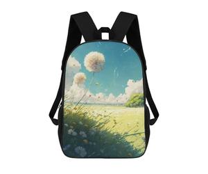 sinyumoney Dandelion Dreamscape Backpacks Kids School Backpack School Bag 3D Printed School Bag for Boys Elementary And Middle School Students 17inch