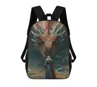 sinyumoney Dangerous Fire Dragon Backpacks 3D Printed 17inch Kids School Backpack Outdoor Casual Daypack Casual Travel Bags for Middle School Students