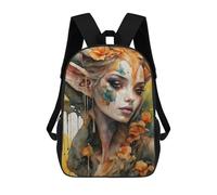 sinyumoney Dangerous Spring Fey Kids School Backpack School Bag 3D Printed School Bag for Boys Elementary And Middle School Students 17inch