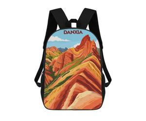 sinyumoney Danxia Wonders Backpack School Rucksack Casual Daypacks School Work Travel Bag for Girl, Teen Girls 17inch