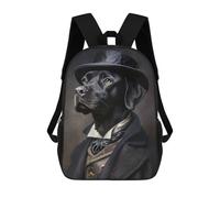 sinyumoney Dapper Dog Portrait Backpack School Bag Business Laptop Rucksack Bag Unisex Casual Daypack for Men/Women 17inch