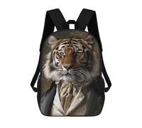 sinyumoney Dapper Tiger Portrait School Bags Large Water Resistant Laptop Backpack for Boys/Girls/Teenagers 17inch