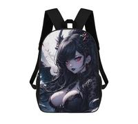 sinyumoney Dark Angel Anime Girl 17 Inch Backpacks Kids Schoolbag,3D Printed Elementary And Middle School Students Backpacks for Boys Girls