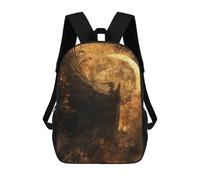 sinyumoney Dark Angel Moonlit Wings Backpack School Bag Lightweight Casual Daypack School Backpacks for Teenage Girls Boys Women Men 17inch