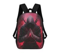 sinyumoney Dark Assassin with Red Aura School Backpack Water Resistant Travel Backpack Computer Bag for Men, Women & Teenage Boys 17inch