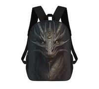 sinyumoney Dark Dragon Backpacks Kids School Backpack Fashion School Bag 3D Printed School Bag for Boys Elementary And Middle School Students 17inch