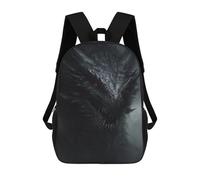 sinyumoney Dark Dragon Fantasy Artwork -1 3D Printed School Bag Children's School Backpack Schoolbags Travel Backpacks Casual Fashion Bag for Kids School Students 17inch