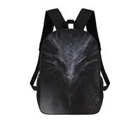 sinyumoney Dark Dragon Fantasy Artwork -2 Kids Backpack,School Backpack Kids School Bag 3D Printed Cartoon Large Capacity Backpack for Kids Boys And Girls 17inch