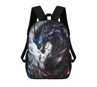 sinyumoney Dark Dragon with Cosmic Details Children's School Backpack 3D Printed for Kids Travel Rucksacks Book Bags for Boys Elementary School Students 17inch