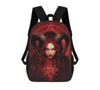 sinyumoney Dark Fantasy Devil Art Print Backpack School Work Business College School for Men, Women & Teenage Boys 17inch