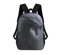 sinyumoney Dark Fantasy Dragon Artwork -1 Backpacks Kids 17inch School Backpack School Bag 3D Printed School Bag for Boys Elementary And Middle School Students