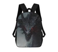 sinyumoney Dark Fantasy Dragon Artwork -2 Backpack School Bag High Secondary School Bags Casual Backpack - Perfect for Travel, Work And Daily Use 17inch