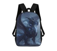 sinyumoney Dark Fantasy Dragon Artwork -4 School Bags Lightweight Schoolbag Dayback Bookbag College for Boys/Girls/Teenagers 17inch