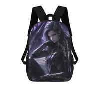 sinyumoney Dark Fantasy Dragon Warrior Artwork Backpack 3D Print Kids Bag Elementary Students Daypack Lightweight School Bag for Children Girls Boys Nursery Lunch Pack 17inch