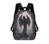 sinyumoney Dark Gothic Angel in Ruins School Backpack 3D Printed School Bags Boys Girls Laptop Backpack for Kids/Students/Adults 17inch