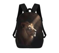 sinyumoney Dark Lion Cave School Backpack Lightweight Airport College Students Back Pack for Teenage Girls Boys Women Men 17inch