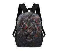 sinyumoney Dark Lion Roar Art Print Backpack School Bag Large School Backpack for Boys - Perfect for Travel, Work And Daily Use 17inch