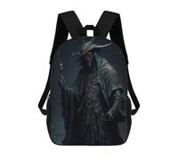 sinyumoney Dark Medieval Wizard Backpacks 3D Printed Kids School Backpack School Bag Fashion Rucksacks for Boys Elementary And Middle School Students 17inch