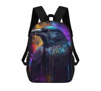 sinyumoney Dark Mighty Raven Children's School Backpack Fashion Casual Children's Backpacks 3D Printed School Bags Boy Large Backpack 17inch