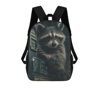 sinyumoney Dark Moody Raccoon Animal School Bags Water Resistant Travel Backpack Computer Bag for Campus Outdoor Travel Sports 17inch