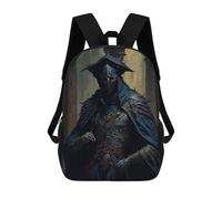sinyumoney Dark Mystic Figure Backpack Schoolbags for Boys Girls Casual Sport Daypack Elementary Primary Large Capacity Bookbags 17inch