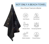 sinyumoney Dark Mystic Figure with Lantern Basics Towel Set Super Soft Absorbent Beach Towel for Bathroom Pool Beach And Trips Bath Sheet 130cm*80cm