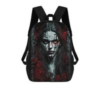 sinyumoney Dark Mystic Portrait Rucksack Lightweight Casual Daypack School Backpacks for School/Work/Travel 17inch