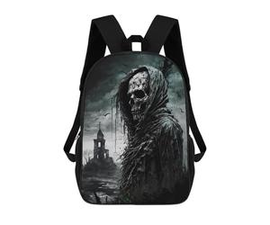 sinyumoney Dark Reaper's Domain Kids Backpacks Children Bag,Anime Bag,Large Capacity Kids Backpack, 3D Printed Children's,Student Schoolbag,Kids Boys Girls School Bag 17inch