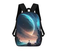 sinyumoney Dark Scar Planet Landscape Rucksack Fashion Stationery Backpack Waterproof Casual Daypacks for Men, Women & Teenage Boys 17inch
