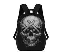 sinyumoney Dark Skull Art Print Rucksack Water Resistant Travel Backpack Computer Bag for Campus Outdoor Travel Sports 17inch