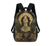 sinyumoney Dark Snowwhite Backpack School Lightweight Casual Daypack School Backpacks for Men, Women & Teenage Boys 17inch