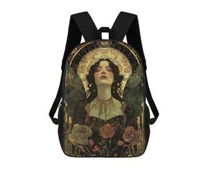 sinyumoney Dark Snowwhite Backpack School Lightweight Casual Daypack School Backpacks for Men, Women & Teenage Boys 17inch