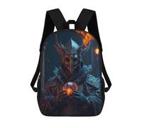 sinyumoney Dark Sorcerer Holding Glowing Orb Backpack Cartoon Plush Bag, 3D Backpack for Kids School Bag Birthday Gift Idea for Boys And Girls 17inch