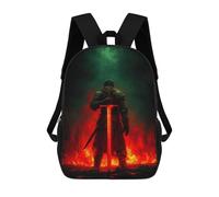 sinyumoney Dark Souls The Knight's Redemption Backpacks 3D Printed 17inch Kids School Backpack Outdoor Casual Daypack Casual Travel Bags for Middle School Students