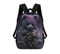 sinyumoney Dark Teddy Backpack School Bag Lightweight Schoolbag Dayback Bookbag College for Men/Women 17inch