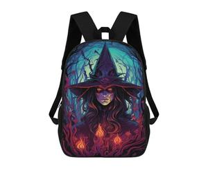 sinyumoney Dark Witch's Enigma School Bag 3D Printed Backpacks Fashion Kids School Backpack Boys Rucksacks for Boys Middle School Students 17inch