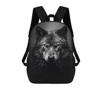 sinyumoney Dark Wolf Portrait School Backpack Water Resistant School Bag Business Backpack for Men/Women 17inch