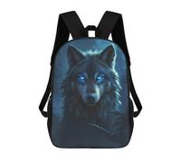 sinyumoney Dark Wood Collection Wolf Backpack School Rucksack Casual Daypacks School Work Travel Bag- Perfect for Travel, Work And Daily Use 17inch