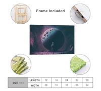 sinyumoney Darkness All Around It Abstract Wall Art for Living Room for Toilet Bathroom Decor Large Pictures 16x24inch(40x60cm)