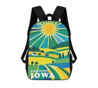 sinyumoney Davenport Iowa Sunset Backpack School Lightweight Airport College Students Back Pack for Girl, Teen Girls 17inch