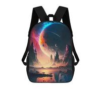 sinyumoney Dawn Celestial Landscape Casual Daypack Backpacks School Bag for Girls Boys High College Teens Knapsack Men Women Travel Laptop Rucksack College Bookbag 17inch