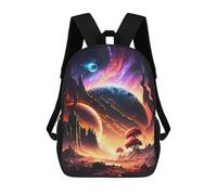 sinyumoney Dawn Of Cosmos Heaven Backpacks Kids School Backpack School Bag 3D Printed Fashion School Bags for Boys Elementary And Middle School Students 17inch