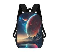 sinyumoney Dawn Of New Planet 3D Printed 17inch School Bag Children's School Backpack Travel Backpacks Casual Fashion Bag for Kids School Students