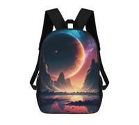 sinyumoney Dawn of Space Landscape Ronaldo Backpack, Children's Backpack, Student School Bag, Book Bag, 3D Printed School Bag For Boys And Girls, 17inch