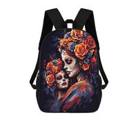 sinyumoney Day of The Dead Beauty Kids Backpack, Kids School Bag 3D Printed School Backpacks for Boys And Teenager School Students 17inch
