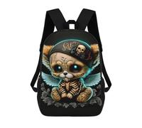 sinyumoney Day of The Dead Kitty Art Print Backpack School Water Resistant Travel Backpack Computer Bag - Perfect for Travel, Work And Daily Use 17inch