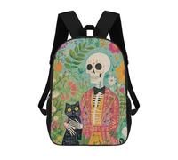 sinyumoney Day of The Dead Skeleton Art Print-1 Backpack School Bag Lightweight Airport College Students Back Pack for School/Work/Travel 17inch