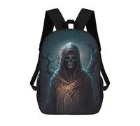sinyumoney Death in The Moonlit Forest Kids School Backpack 3D Printed Backpacks Fashion School Bag Rucksacks for Boys Elementary And Middle School Students 17inch
