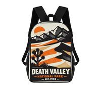 sinyumoney Death Valley National Park Poster Backpack School Lightweight Airport College Students Back Pack for School/Work/Travel 17inch